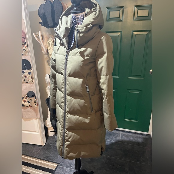 DKNY puffer parka olive army green S - Picture 11 of 14